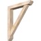 Ekena Millwork Traditional Slat Smooth Bracket w/ Offset Brace, Douglas Fir, 5 1/2"W x 32"D x 38"H BKT0604X32X38TRA06SDF - alternate 1